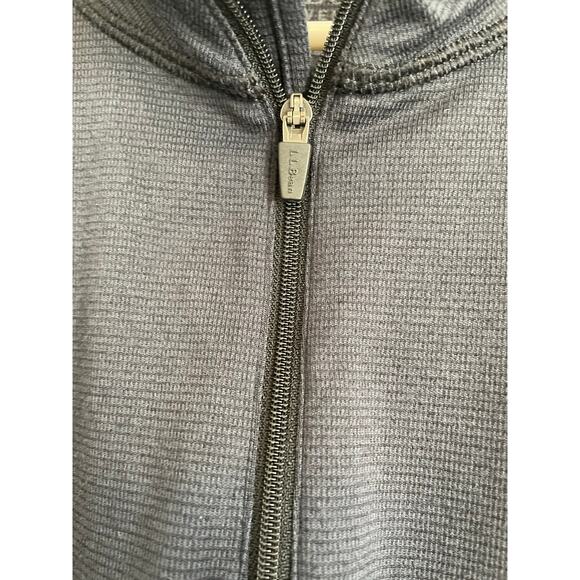 L.L Bean Cresta Midweight 250 T-Zip top gray logo stretch pullover jacket Large - Picture 5 of 8